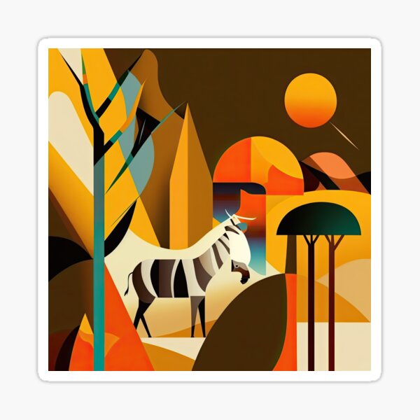 Item preview, African Savanna Bauhaus Design designed and sold by ArtificialGenes.