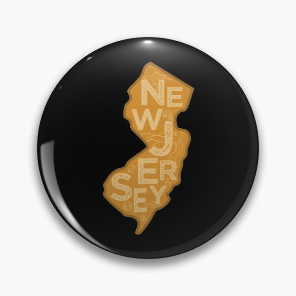 Item preview, New Jersey Map Typography Brown designed and sold by alar-akite.