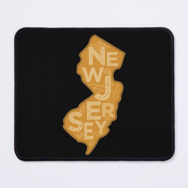 Item preview, New Jersey Map Typography Brown designed and sold by alar-akite.