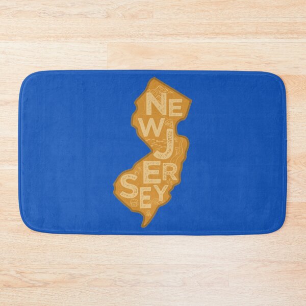 Item preview, New Jersey Map Typography Brown designed and sold by alar-akite.
