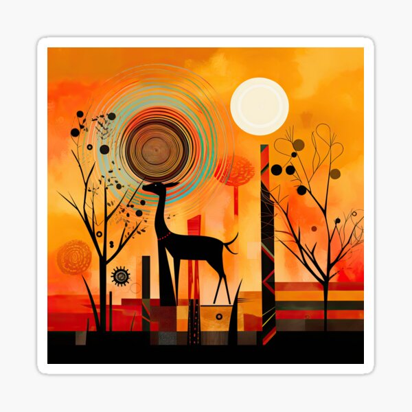 Item preview, African Savanna Bauhaus Design designed and sold by ArtificialGenes.