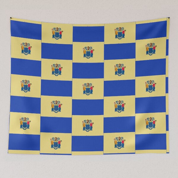 Item preview, NEW JERSEY STATE FLAG PRIDE MASK PIN TEE designed and sold by alar-akite.