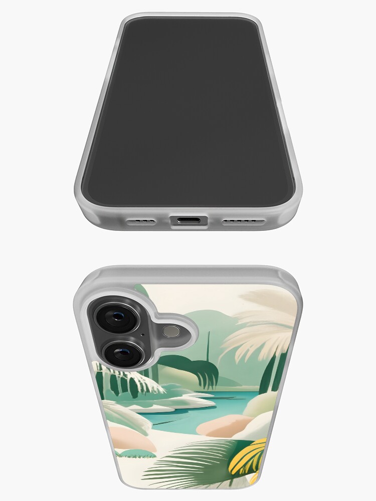 Thumbnail 3 of 5, iPhone Case, Palm Landscape Drawing designed and sold by Patricks-Art.
