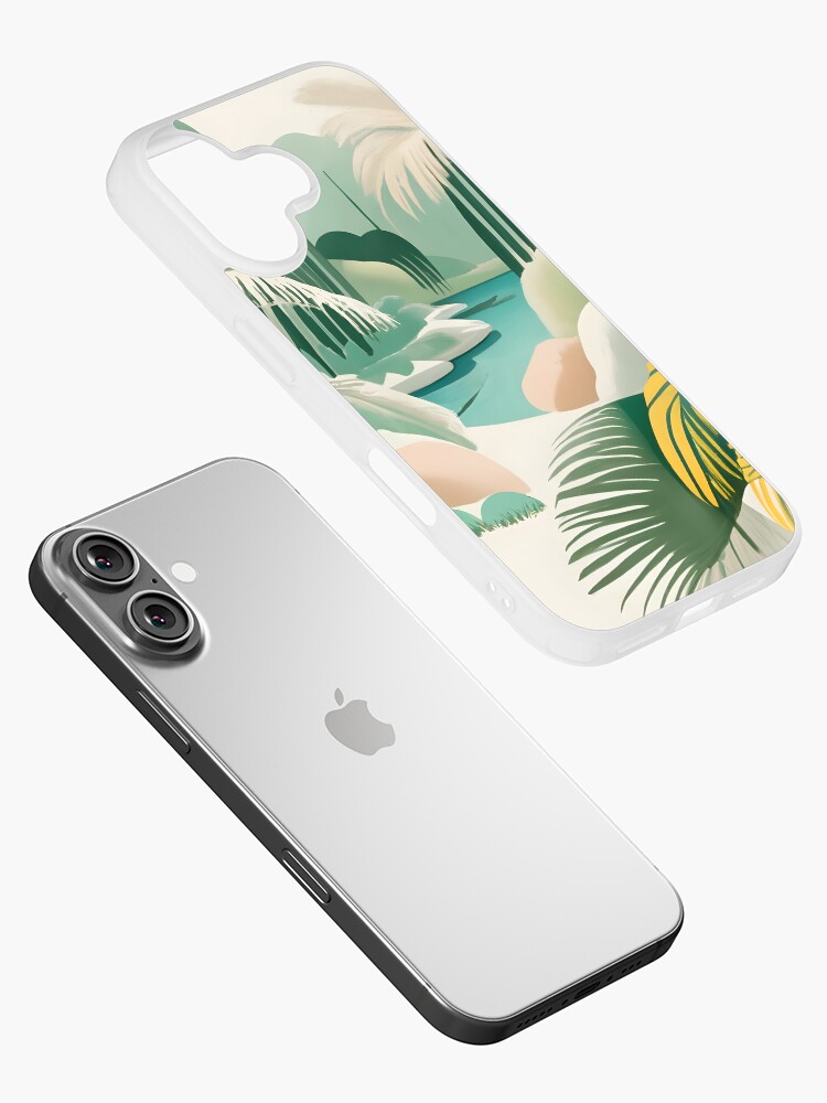 Thumbnail 2 of 5, iPhone Case, Palm Landscape Drawing designed and sold by Patricks-Art.