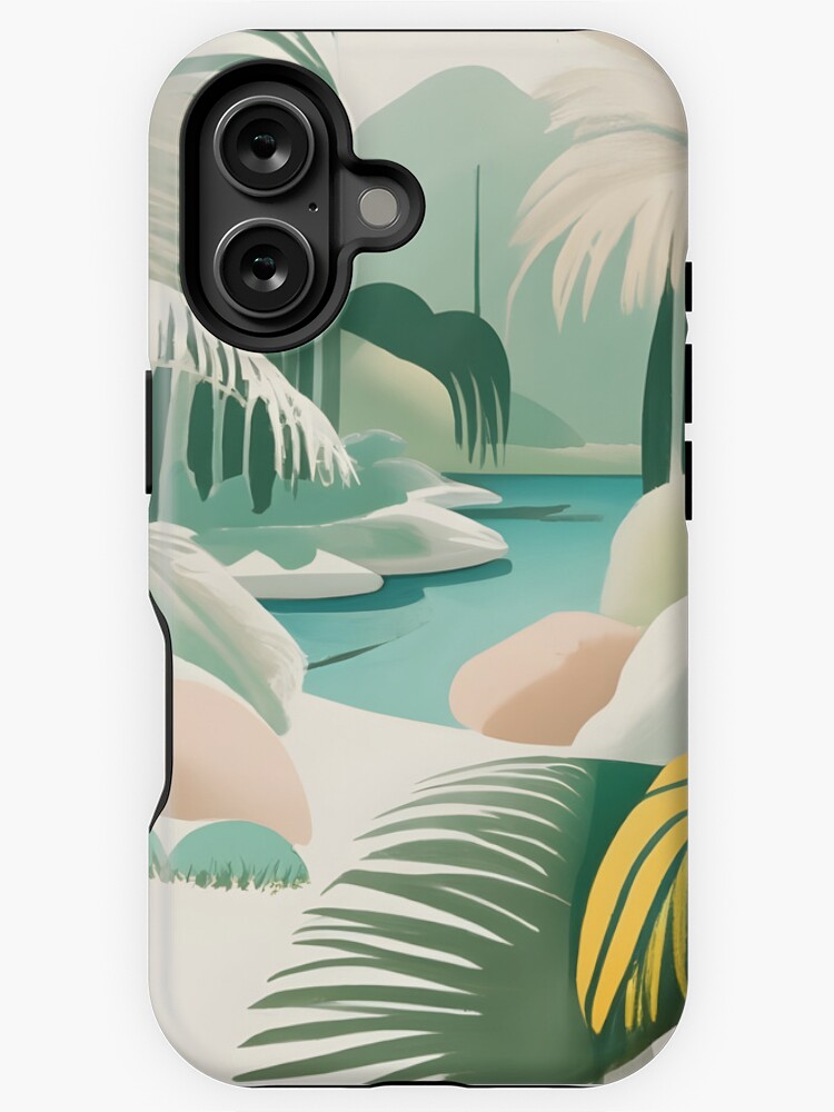 Thumbnail 1 of 4, iPhone Case, Palm Landscape Drawing designed and sold by Patricks-Art.