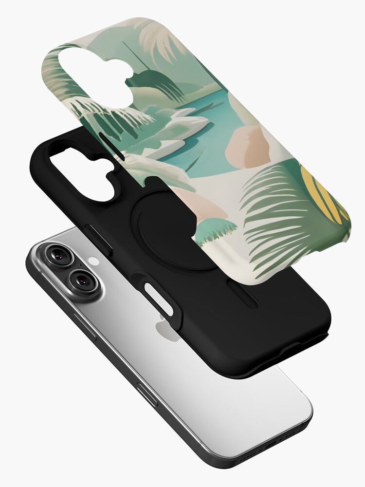 Thumbnail 2 of 4, iPhone Case, Palm Landscape Drawing designed and sold by Patricks-Art.