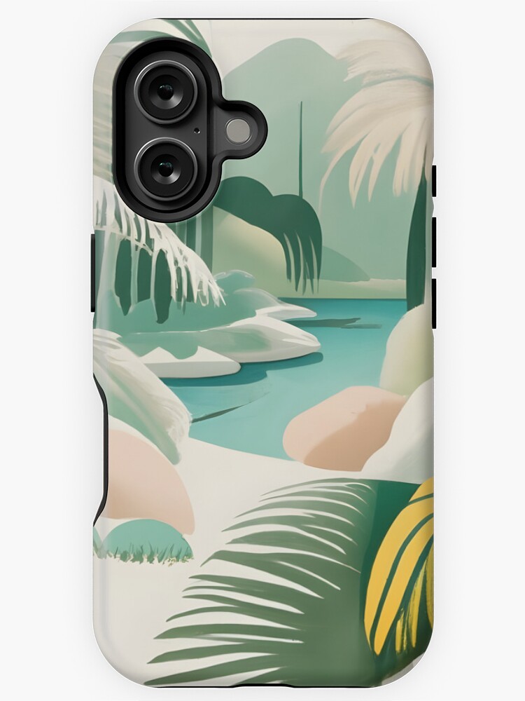 Thumbnail 1 of 4, iPhone Case, Palm Landscape Drawing designed and sold by Patricks-Art.
