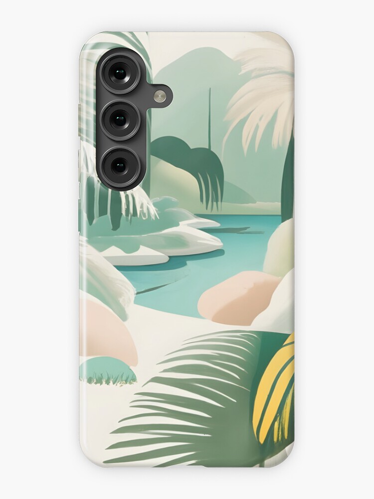 Thumbnail 1 of 4, Samsung Galaxy Phone Case, Palm Landscape Drawing designed and sold by Patricks-Art.