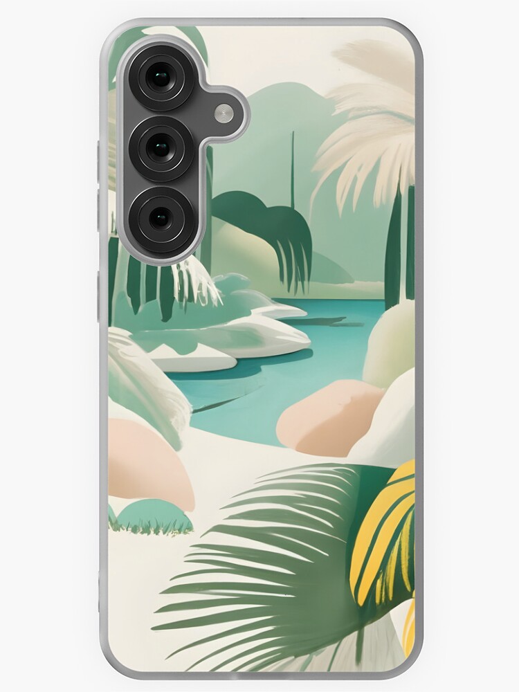 Thumbnail 1 of 4, Samsung Galaxy Phone Case, Palm Landscape Drawing designed and sold by Patricks-Art.