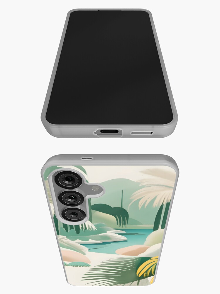 Thumbnail 3 of 4, Samsung Galaxy Phone Case, Palm Landscape Drawing designed and sold by Patricks-Art.