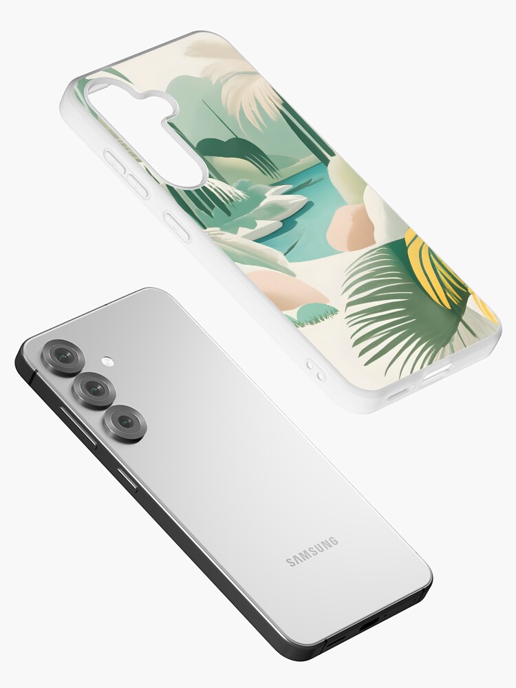 Thumbnail 2 of 4, Samsung Galaxy Phone Case, Palm Landscape Drawing designed and sold by Patricks-Art.