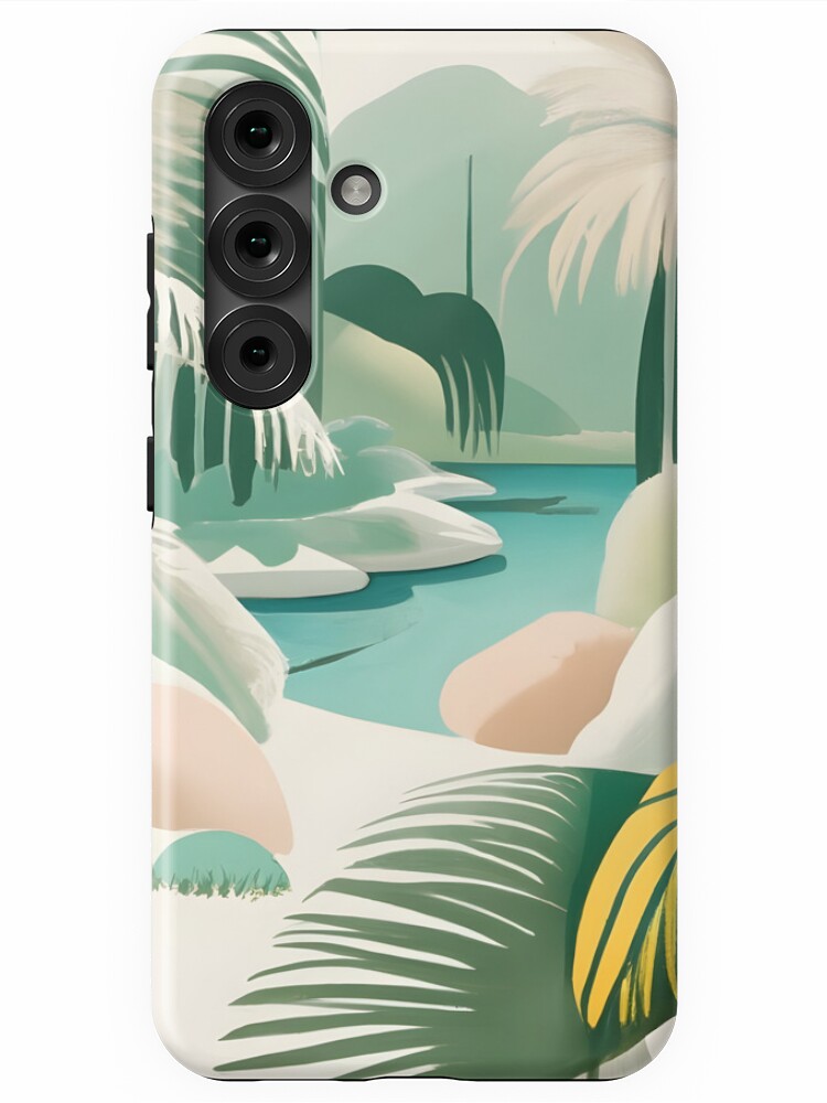 Thumbnail 1 of 4, Samsung Galaxy Phone Case, Palm Landscape Drawing designed and sold by Patricks-Art.