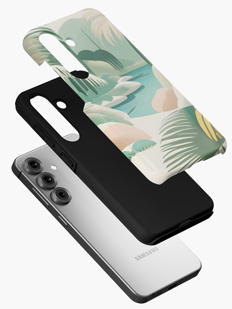 Thumbnail 2 of 4, Samsung Galaxy Phone Case, Palm Landscape Drawing designed and sold by Patricks-Art.