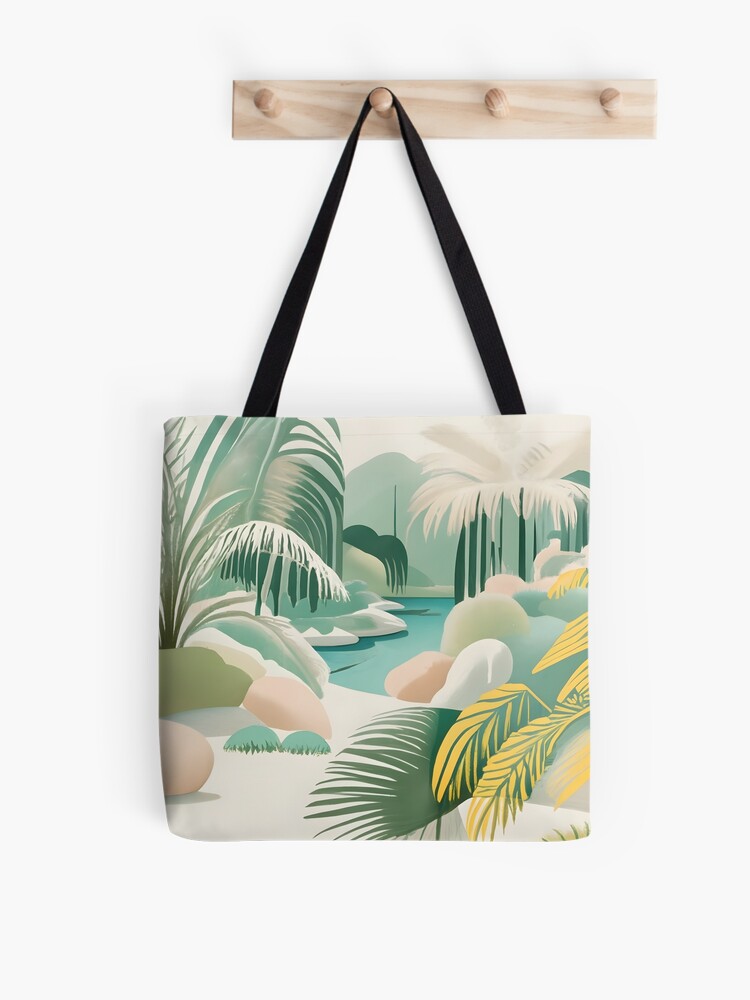 Thumbnail 1 of 2, Tote Bag, Palm Landscape Drawing designed and sold by Patricks-Art.