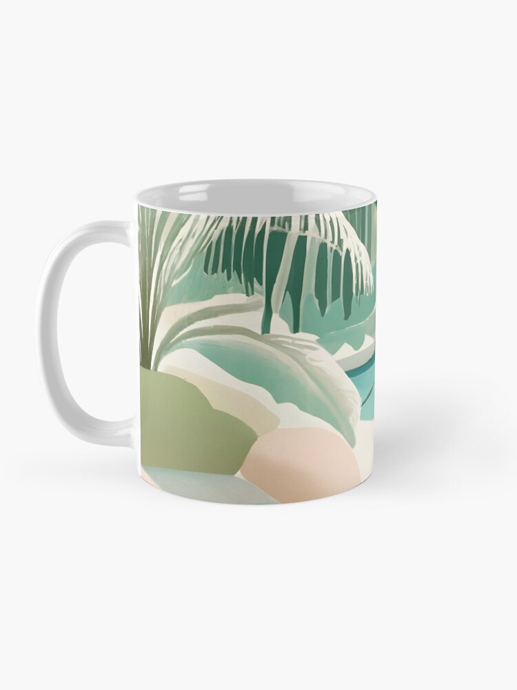 Thumbnail 3 of 6, Coffee Mug, Palm Landscape Drawing designed and sold by Patricks-Art.