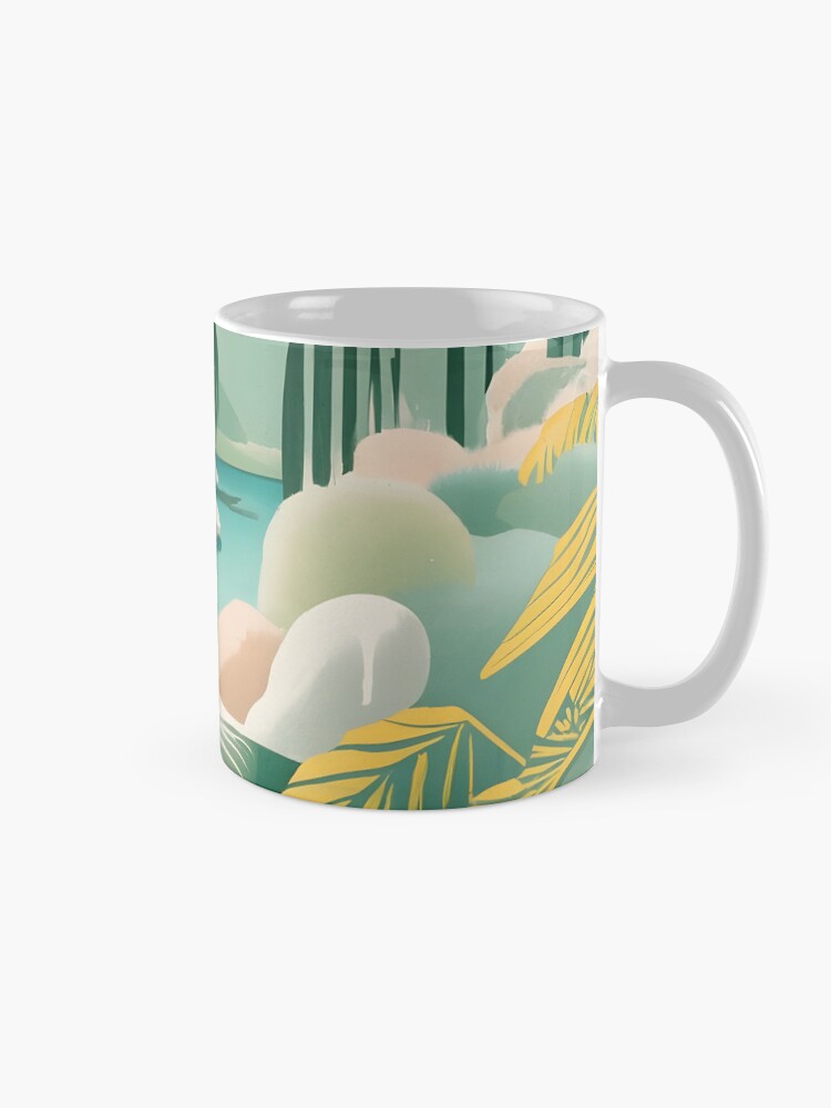 Thumbnail 5 of 6, Coffee Mug, Palm Landscape Drawing designed and sold by Patricks-Art.