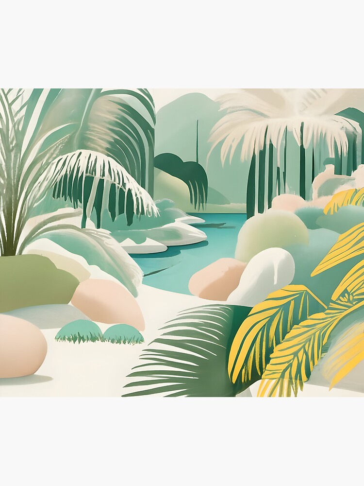 Thumbnail 5 of 5, Mouse Pad, Palm Landscape Drawing designed and sold by Patricks-Art.