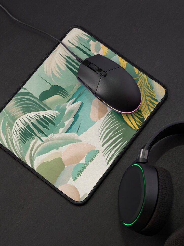 Thumbnail 4 of 5, Mouse Pad, Palm Landscape Drawing designed and sold by Patricks-Art.