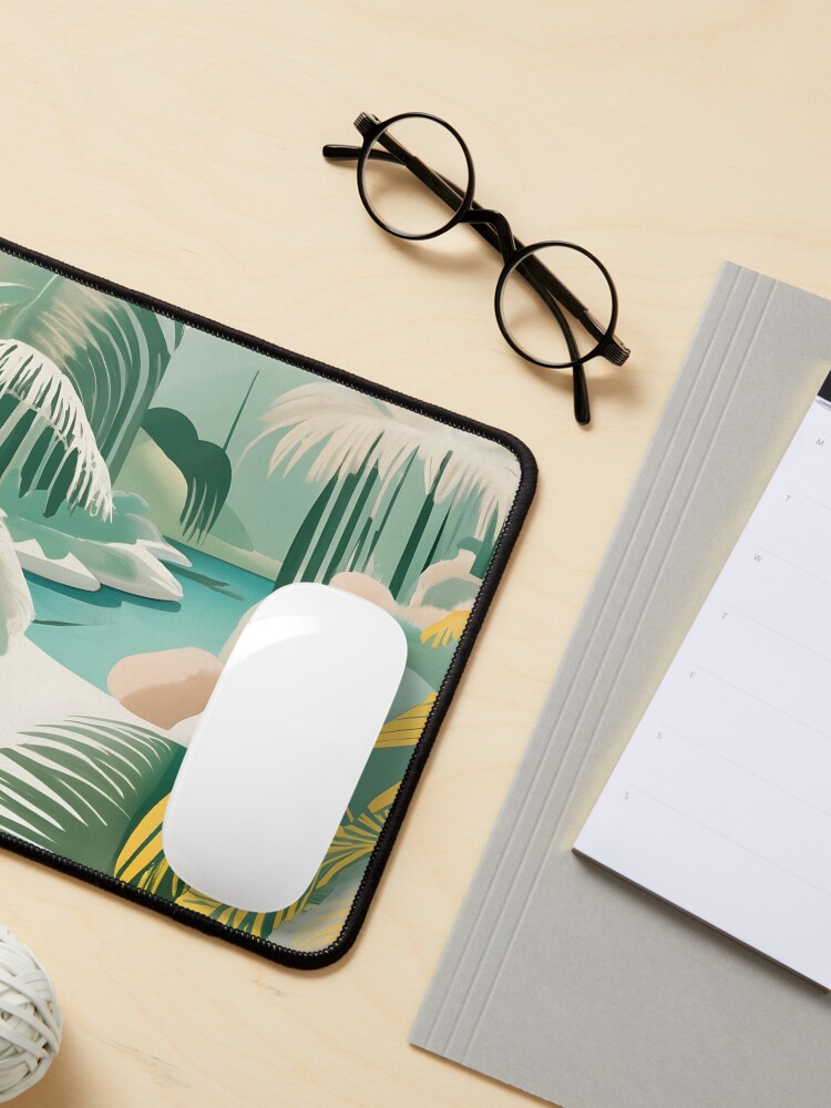 Thumbnail 3 of 5, Mouse Pad, Palm Landscape Drawing designed and sold by Patricks-Art.