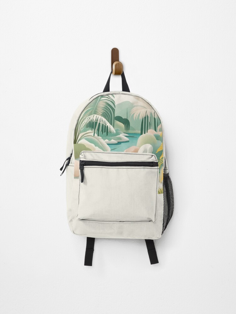 Thumbnail 1 of 3, Backpack, Palm Landscape Drawing designed and sold by Patricks-Art.