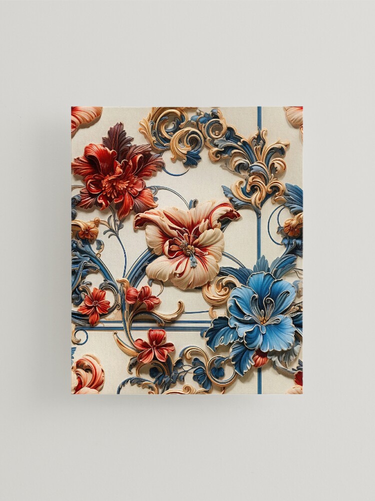 LV Tile 1 - Floral Symphony - red, white and blue on Ivory iPad Case &  Skin for Sale by stevepmp