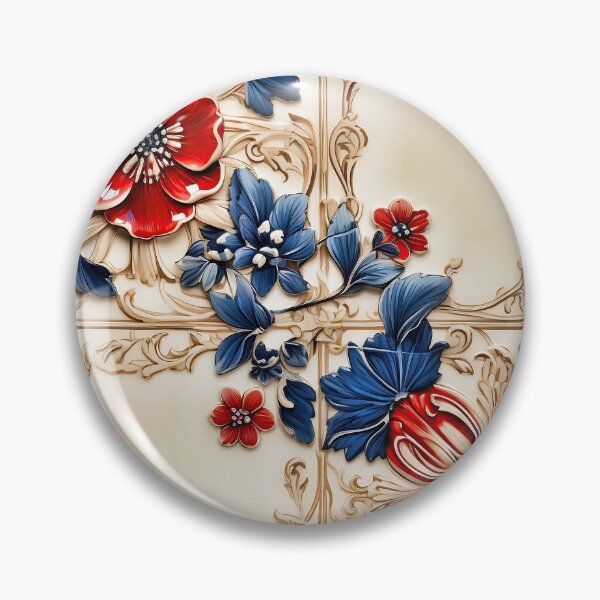 Item preview, LV Tile 2 - Red White and Blue - Ceramica Bone designed and sold by stevepmp.