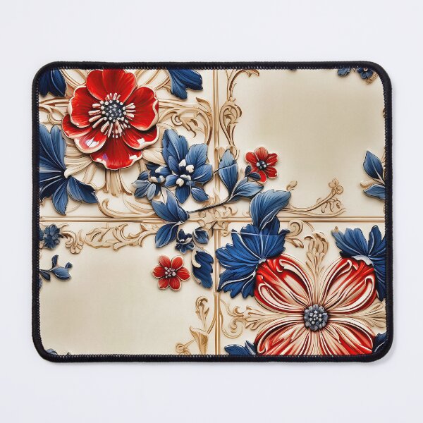 Item preview, LV Tile 2 - Red White and Blue - Ceramica Bone designed and sold by stevepmp.