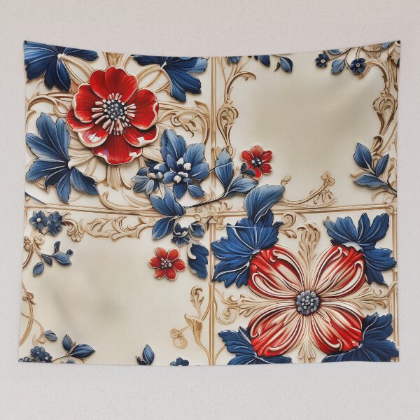 Item preview, LV Tile 2 - Red White and Blue - Ceramica Bone designed and sold by stevepmp.