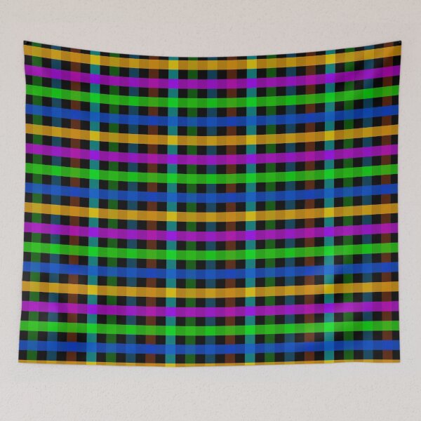 Item preview, Colourful Black Gingham designed and sold by PatternTitan.