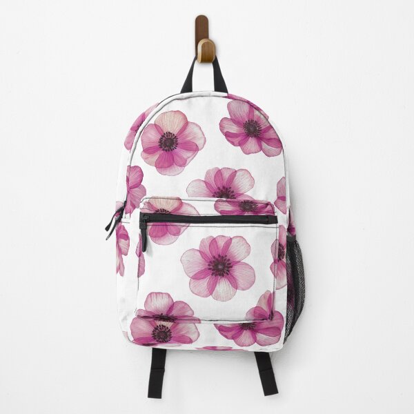 Item preview, Transparent Pink Anemones watercolor print. Translucent Poppy flowers spring romantic composition designed and sold by likapix.