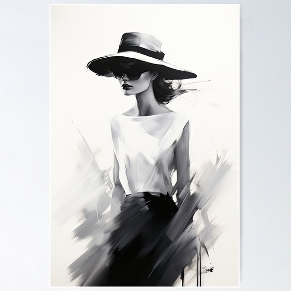 Item preview, High Contrast Elegance: Abstract Power of Fashion's Mystery designed and sold by Piotrek0001.