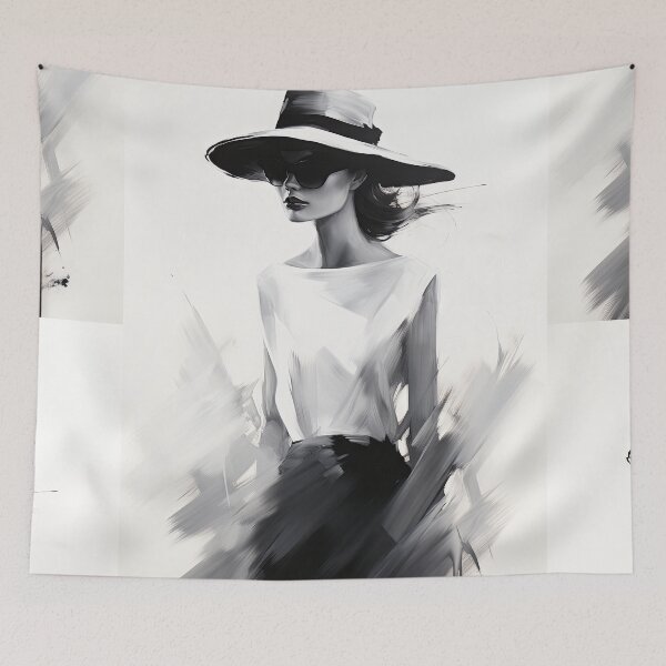 Item preview, High Contrast Elegance: Abstract Power of Fashion's Mystery designed and sold by Piotrek0001.
