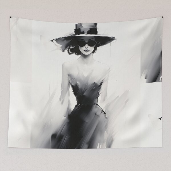 Item preview, High Contrast Elegance: Abstract Power of Fashion's Mystery designed and sold by Piotrek0001.