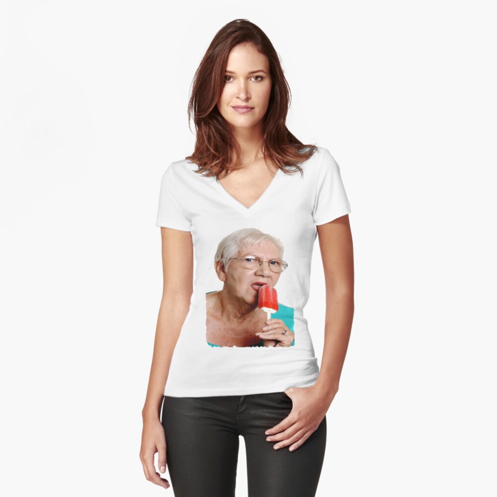 Item preview, Fitted V-Neck T-Shirt designed and sold by dzilahscharrf.