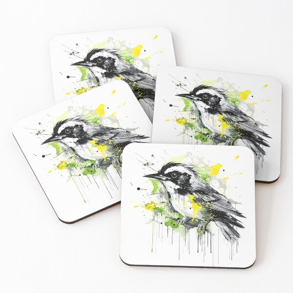 Item preview, Butcherbird, Colorful Bird Illustration designed and sold by Niktarka.