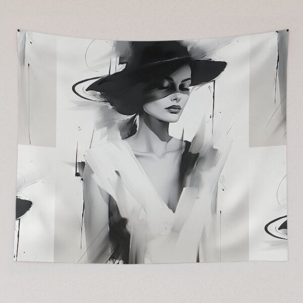Item preview, High Contrast Elegance: Abstract Power of Fashion's Mystery designed and sold by Piotrek0001.