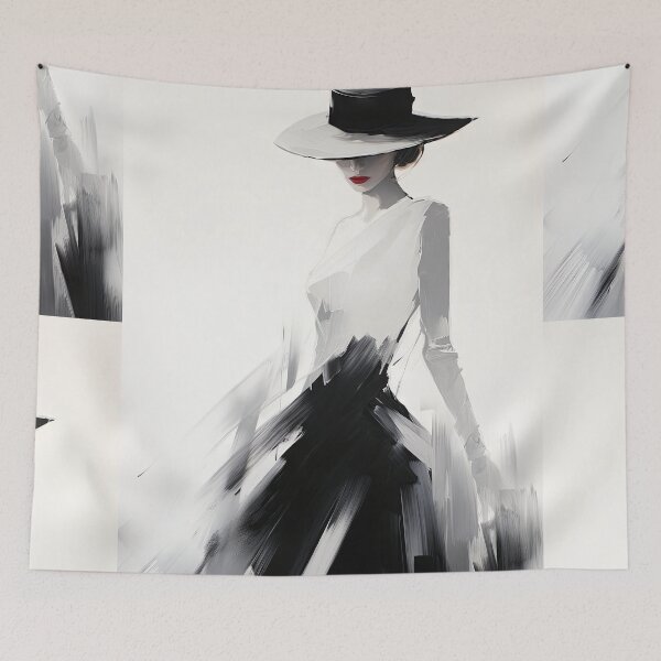 Item preview, High Contrast Elegance: Abstract Power of Fashion's Mystery designed and sold by Piotrek0001.