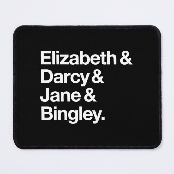 Item preview, Elizabeth and Darcy and Jane and Bingley. (Pride and Prejudice) White Helvetica designed and sold by ladan-vallada.