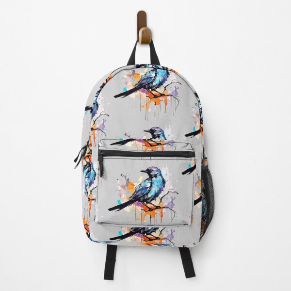 Item preview, butcherbird, colorful bird illustration designed and sold by Niktarka.