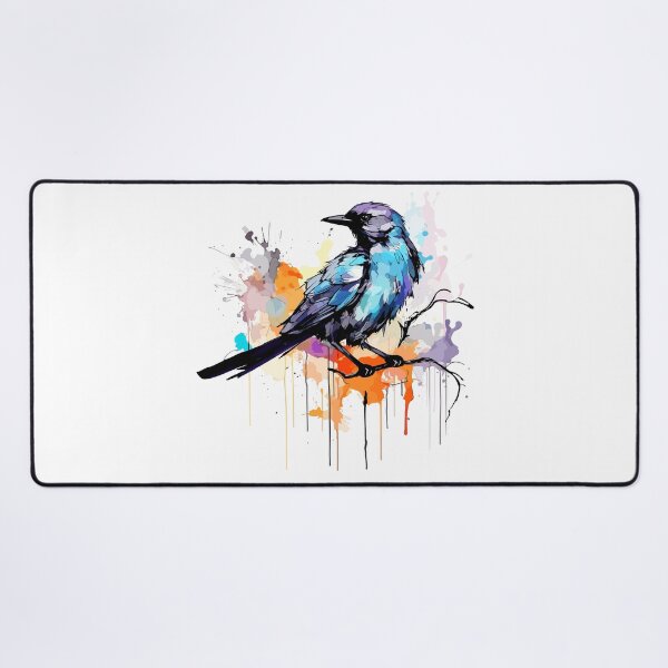 Item preview, butcherbird, colorful bird illustration designed and sold by Niktarka.