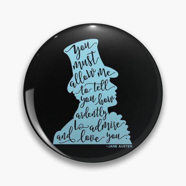 Item preview, Mr. Darcy How Ardently I Admire Silhouette Pride and Prejudice Jane Austen Design designed and sold by ladan-vallada.