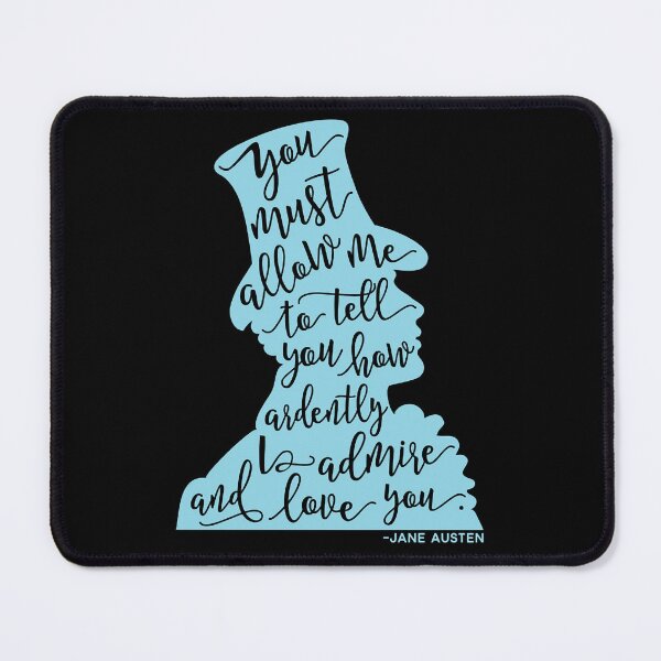 Item preview, Mr. Darcy How Ardently I Admire Silhouette Pride and Prejudice Jane Austen Design designed and sold by ladan-vallada.