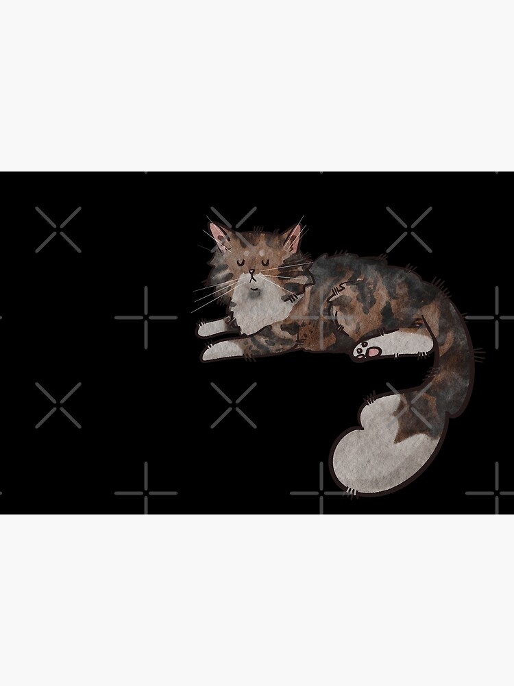 Thumbnail 6 of 6, Bath Mat, Tabby Norwegian Forest Cat - Watercolor - Cat lovers gifts designed and sold by FelineEmporium.