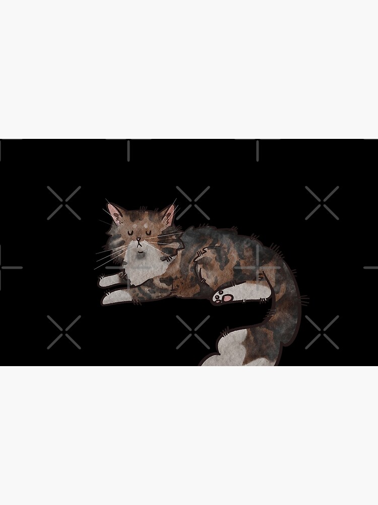 Thumbnail 6 of 6, Pet Bandana, Tabby Norwegian Forest Cat - Watercolor - Cat lovers gifts designed and sold by FelineEmporium.