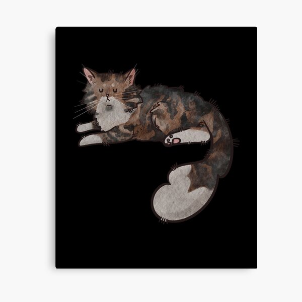 Tabby Norwegische Waldkatze - Aquarell - Geschenke für Katzenliebhaber Leinwanddruck
