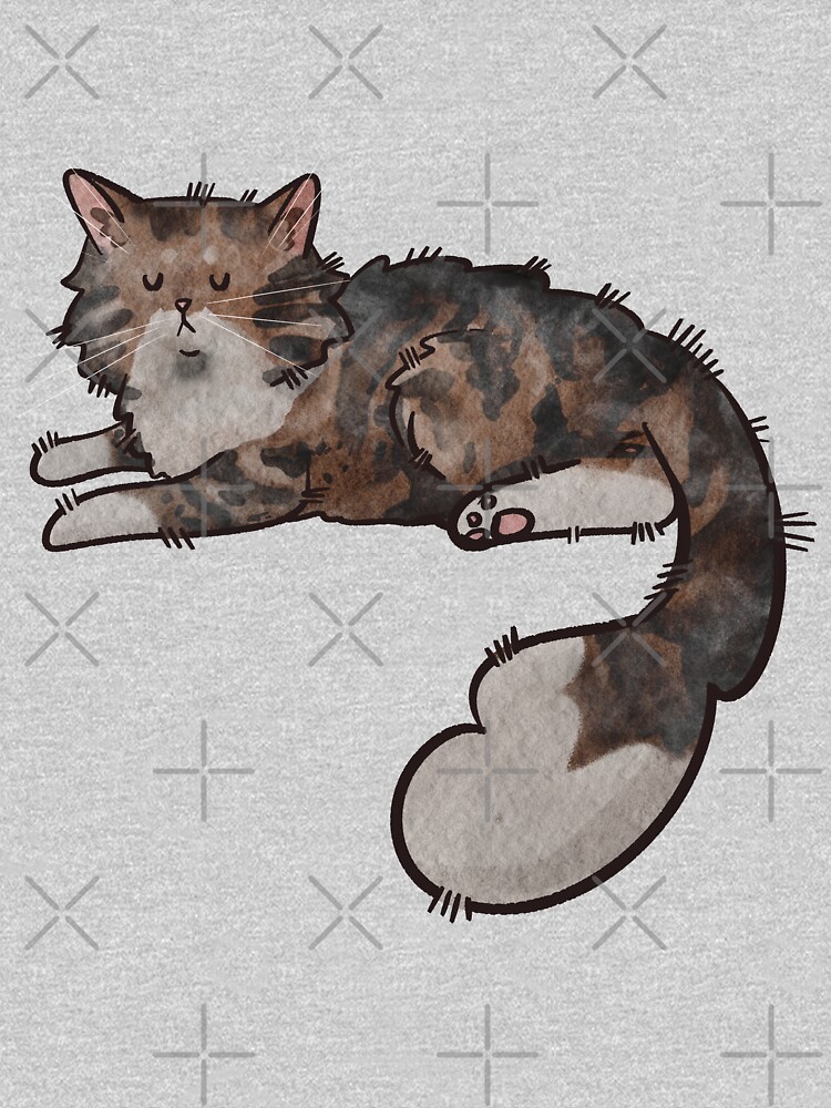 Thumbnail 5 of 5, Toddler Pullover Hoodie, Tabby Norwegian Forest Cat - Watercolor - Cat lovers gifts designed and sold by FelineEmporium.
