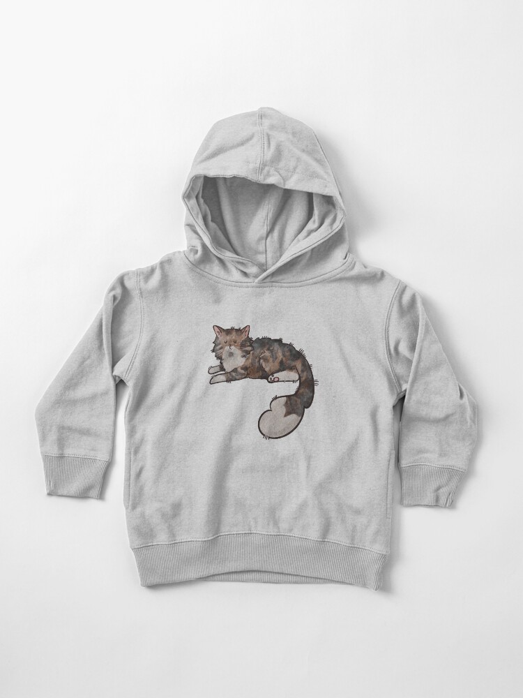 Thumbnail 1 of 5, Toddler Pullover Hoodie, Tabby Norwegian Forest Cat - Watercolor - Cat lovers gifts designed and sold by FelineEmporium.