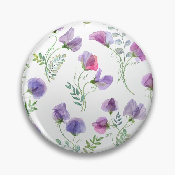 Item preview, Sweet pea and spring leaves watercolor botanical print. Romantic transparent flowers. Spring floral bouquets designed and sold by likapix.