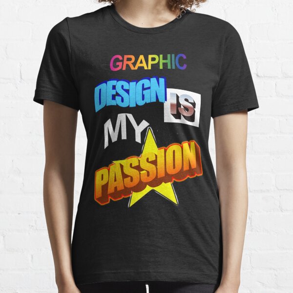 Vista previa del artículo con la obra «El diseño gráfico es mi pasión WordArt Pun Meme Clásico», diseñado y vendido por srdjansoterar.