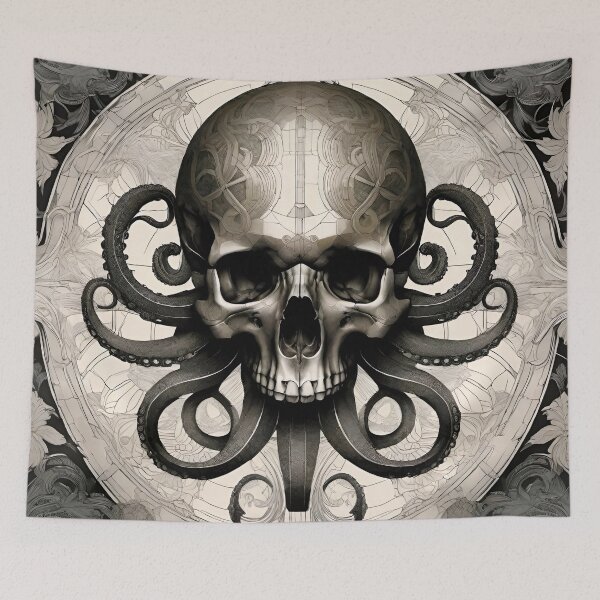 Item preview, Skull & Tenticles designed and sold by Psy-Dye-AI.